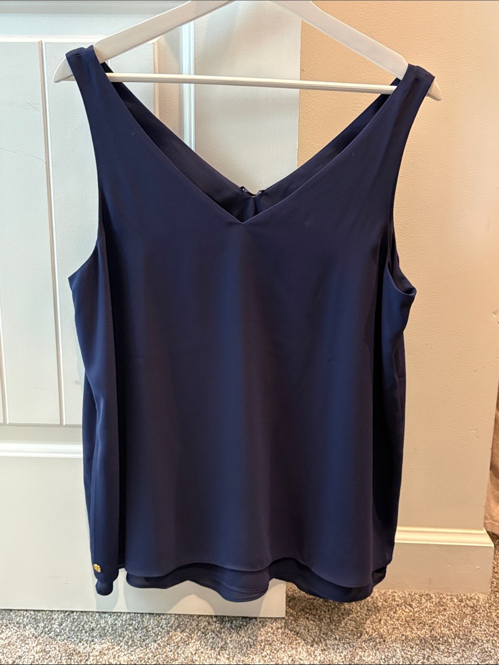 Lilly Pulitzer Navy V-Neck Sleeveless Camisole